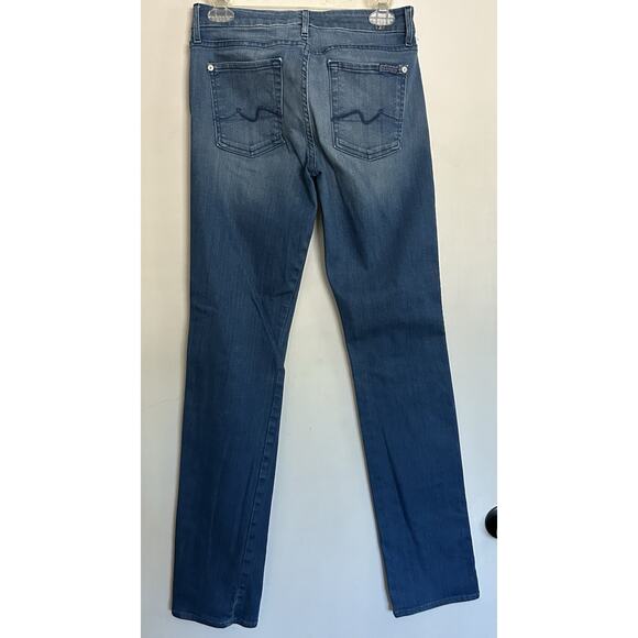 7 For All Mankind Jeans Women’s Size 28 Blue Kimmie Straight Leg - Picture 1 of 8